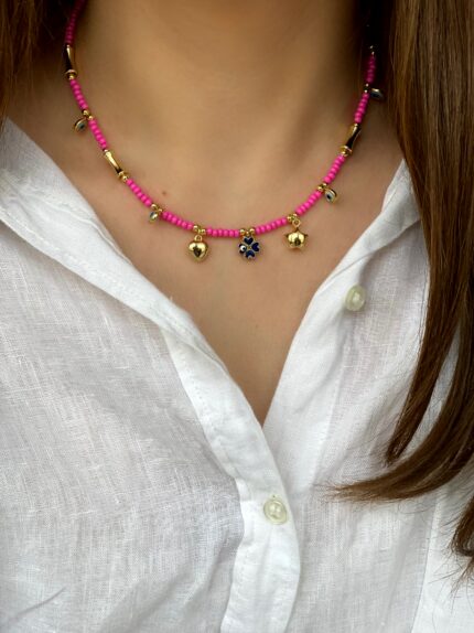 گردنبند تابستانی سرخابی